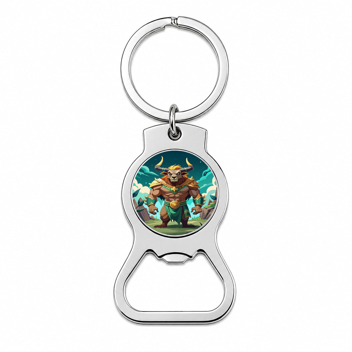 Minotaur Greek Mythology Bottle Opener Keychain