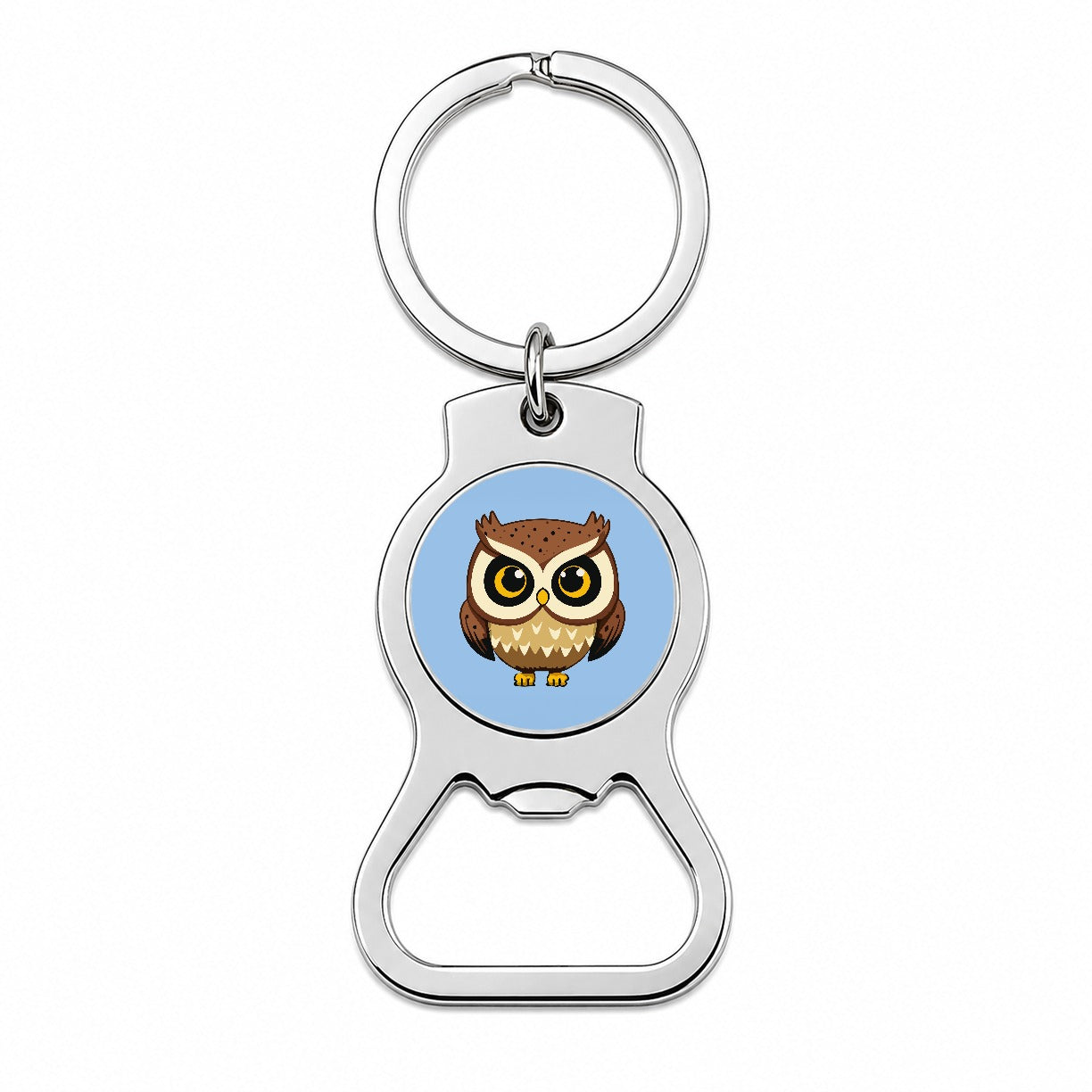 Owl Cute Short Bottle Opener Keychain