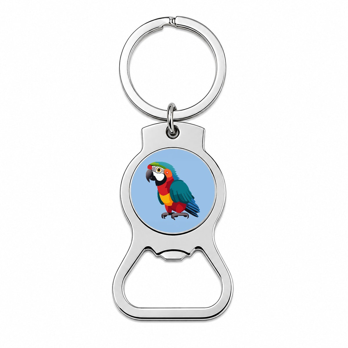 Parrot Bird Colorful Bottle Opener Keychain