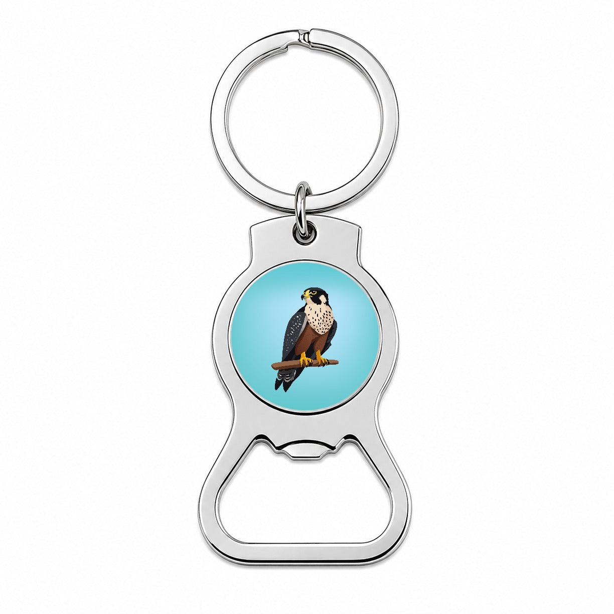 Peregrine Falcon Bird Bottle Opener Keychain