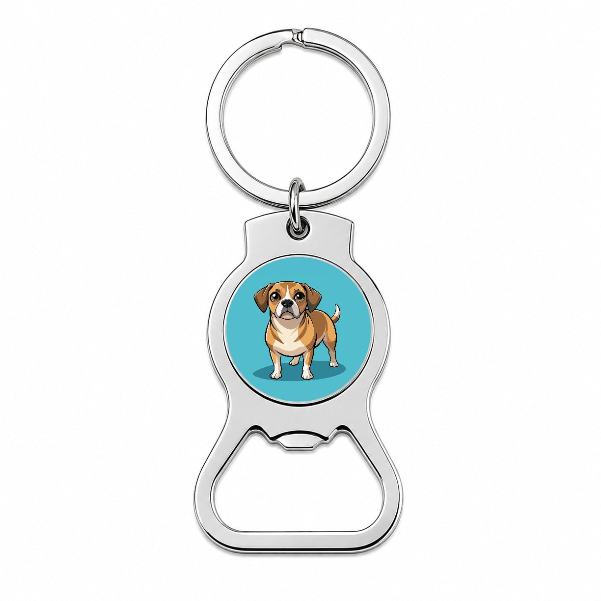 Puggle Dog Bottle Opener Keychain