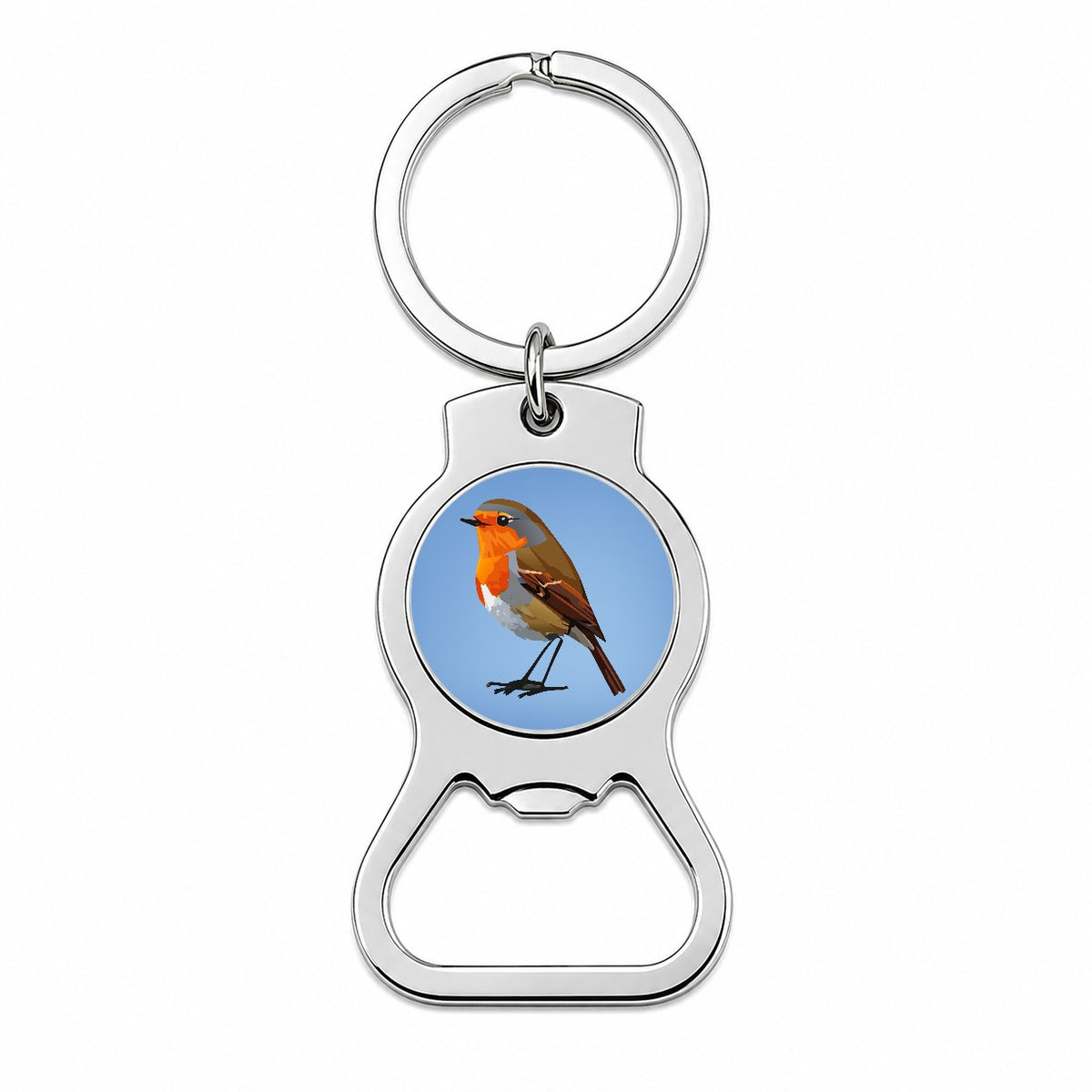 Robin Bird Bottle Opener Keychain