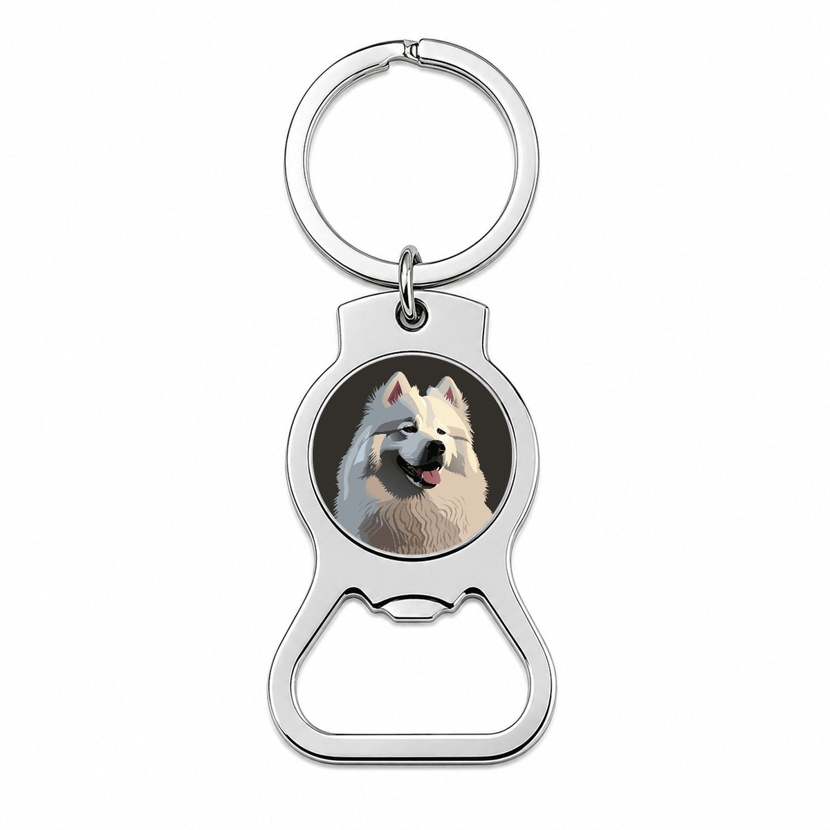 Samoyed Dog Beautiful Bottle Opener Keychain