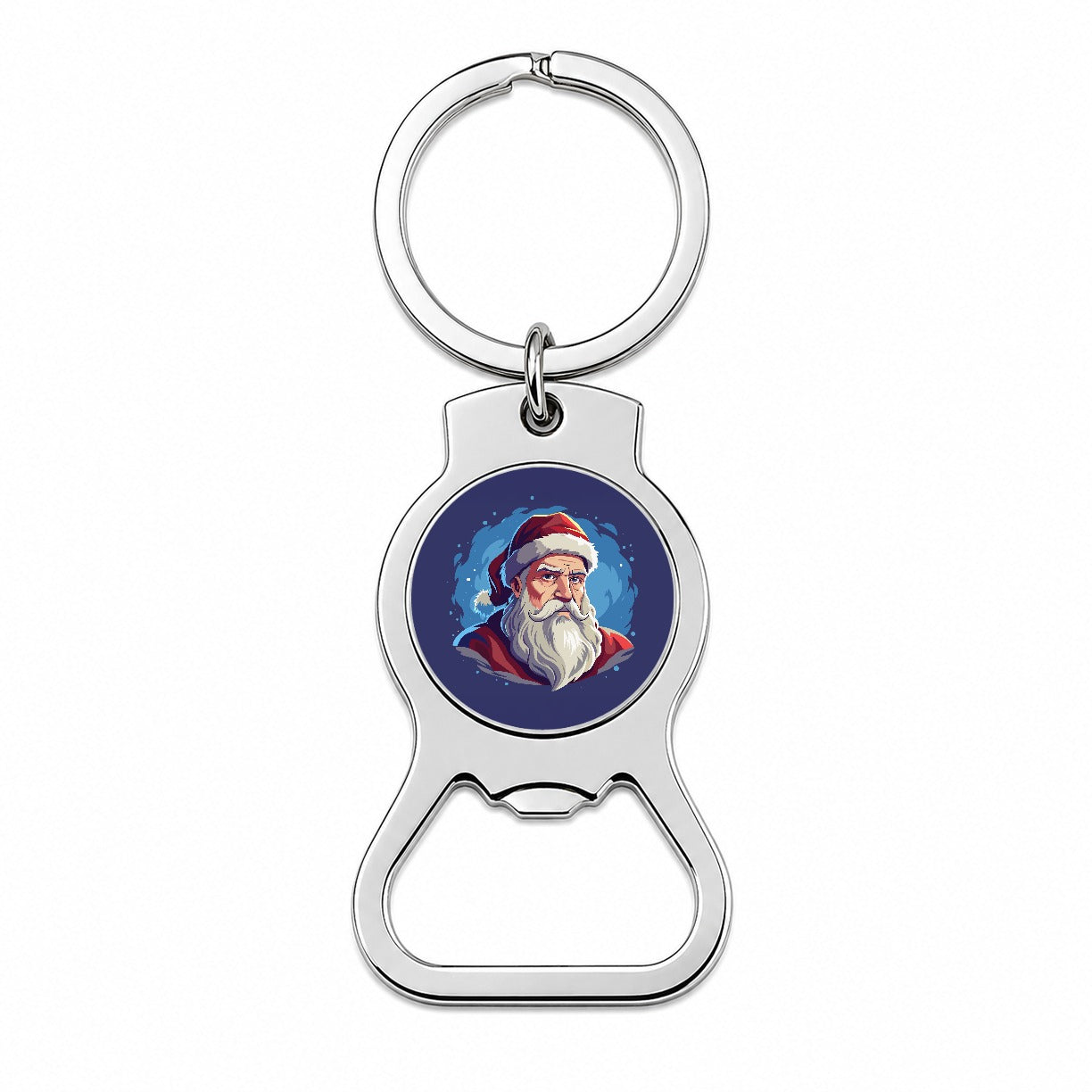 Santa Father Christmas Xmas Bottle Opener Keychain