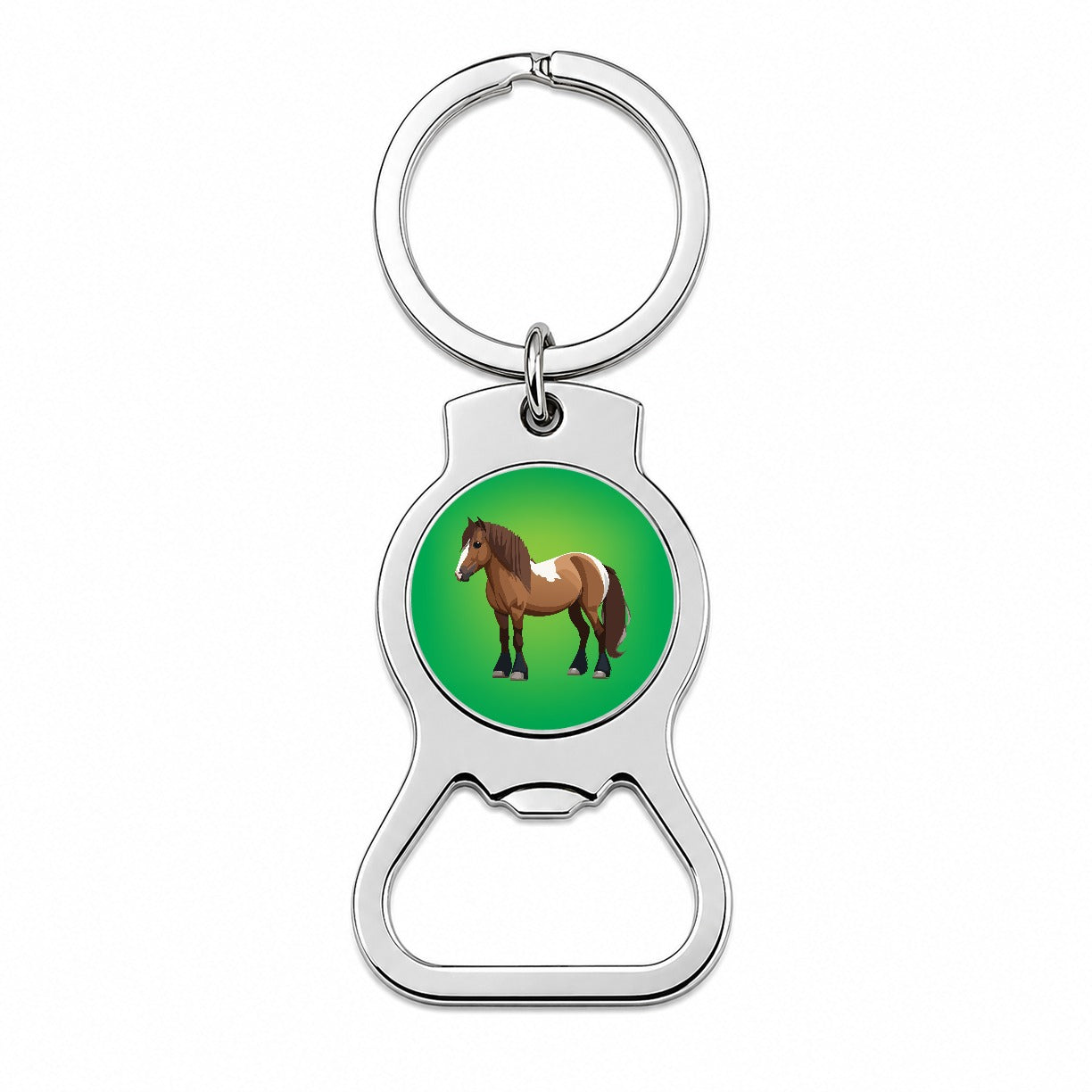 Shetland Pony Horse Standing Bottle Opener Keychain