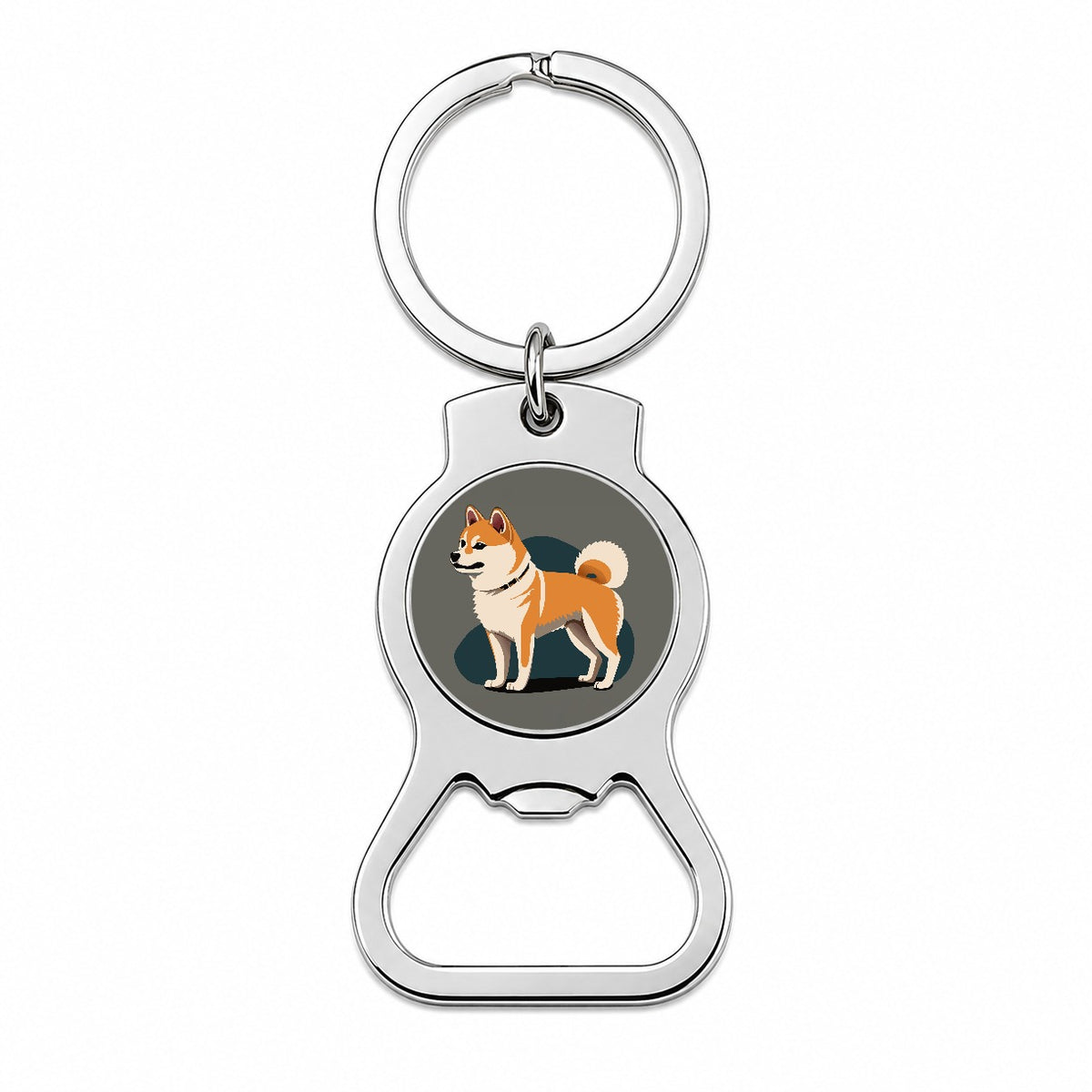 Shiba Inu Dog Standing Bottle Opener Keychain