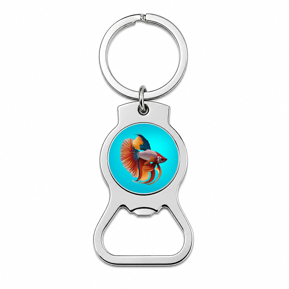 Siamese Fighting Fish Betta Freshwater Bottle Opener Keychain