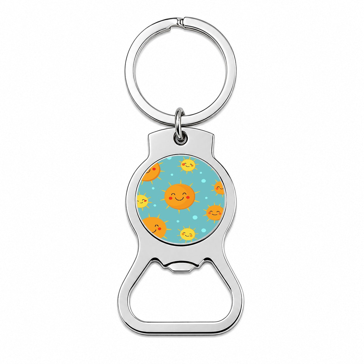 Smiling Suns Cute Bottle Opener Keychain