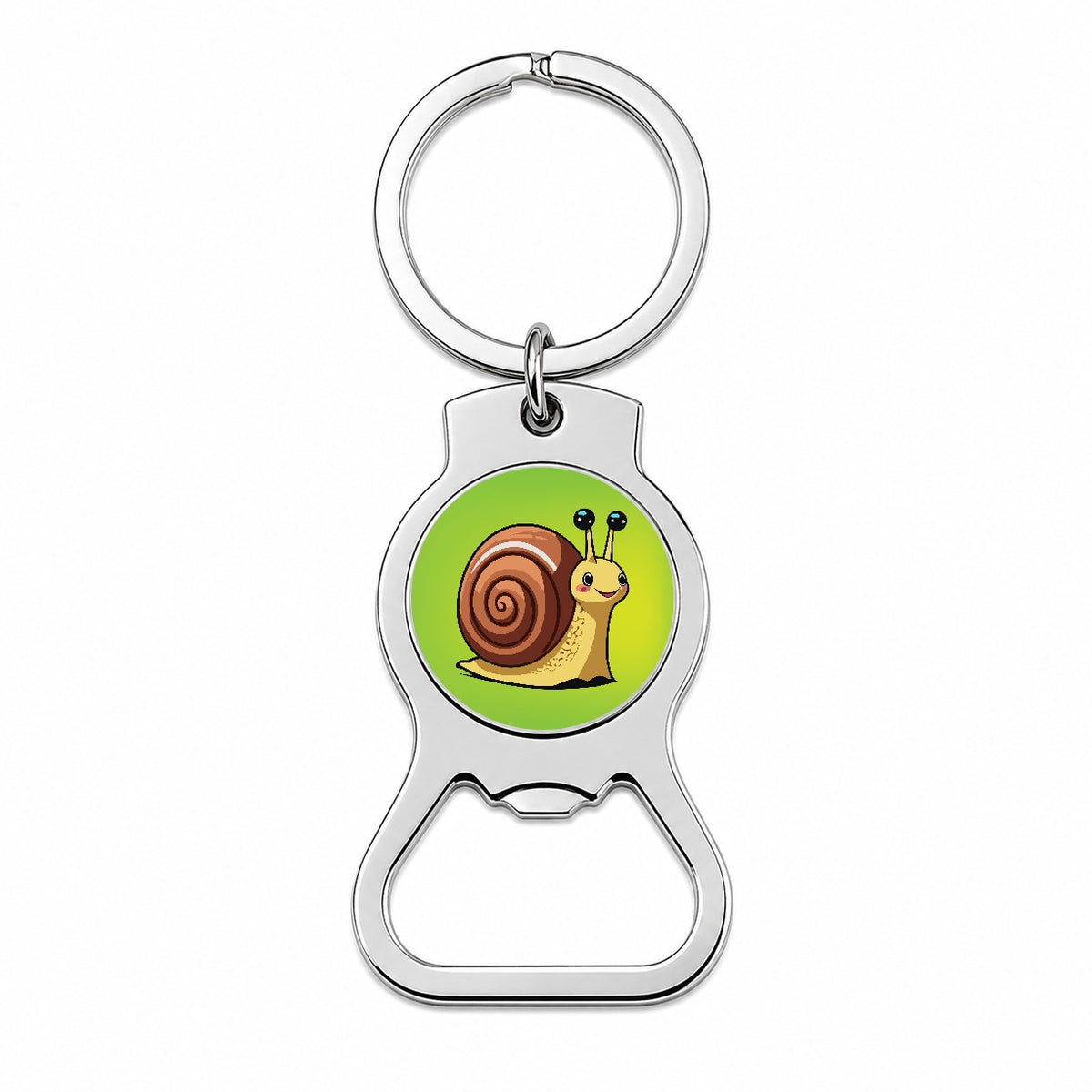 Snail Smiling Bottle Opener Keychain