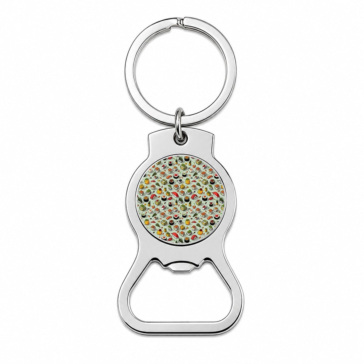 Sushi Food Fun Pattern Bottle Opener Keychain