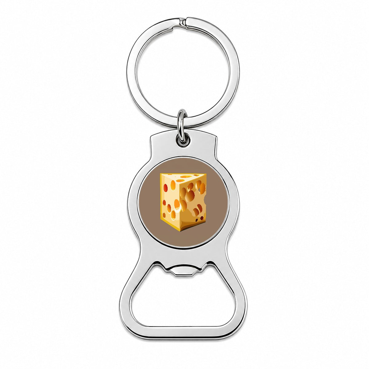 Swiss Cheese Bottle Opener Keychain