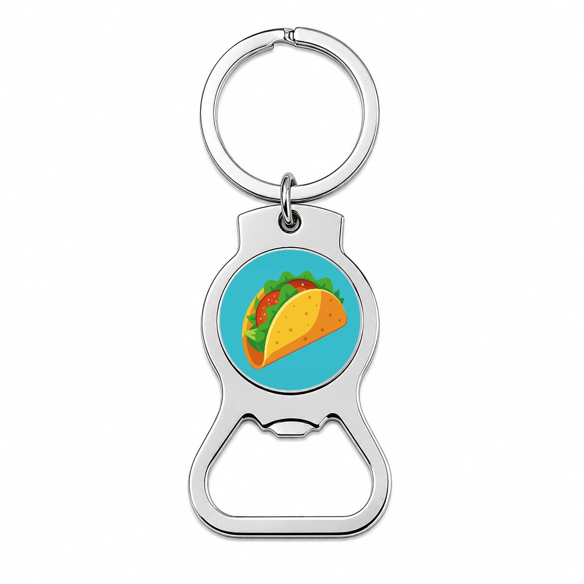Taco Crispy Mexican Food Bottle Opener Keychain