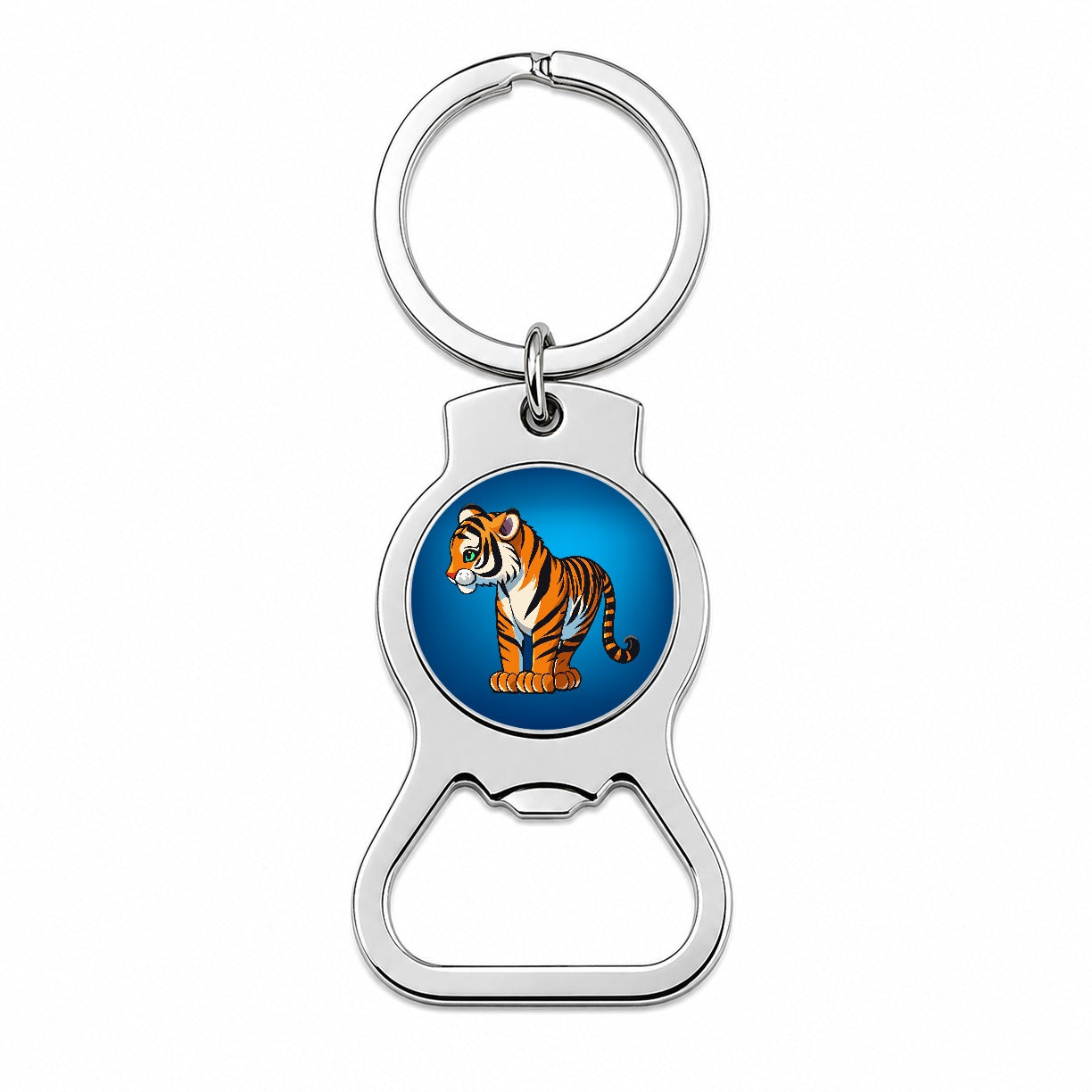 Tiger Cute Standing Bottle Opener Keychain