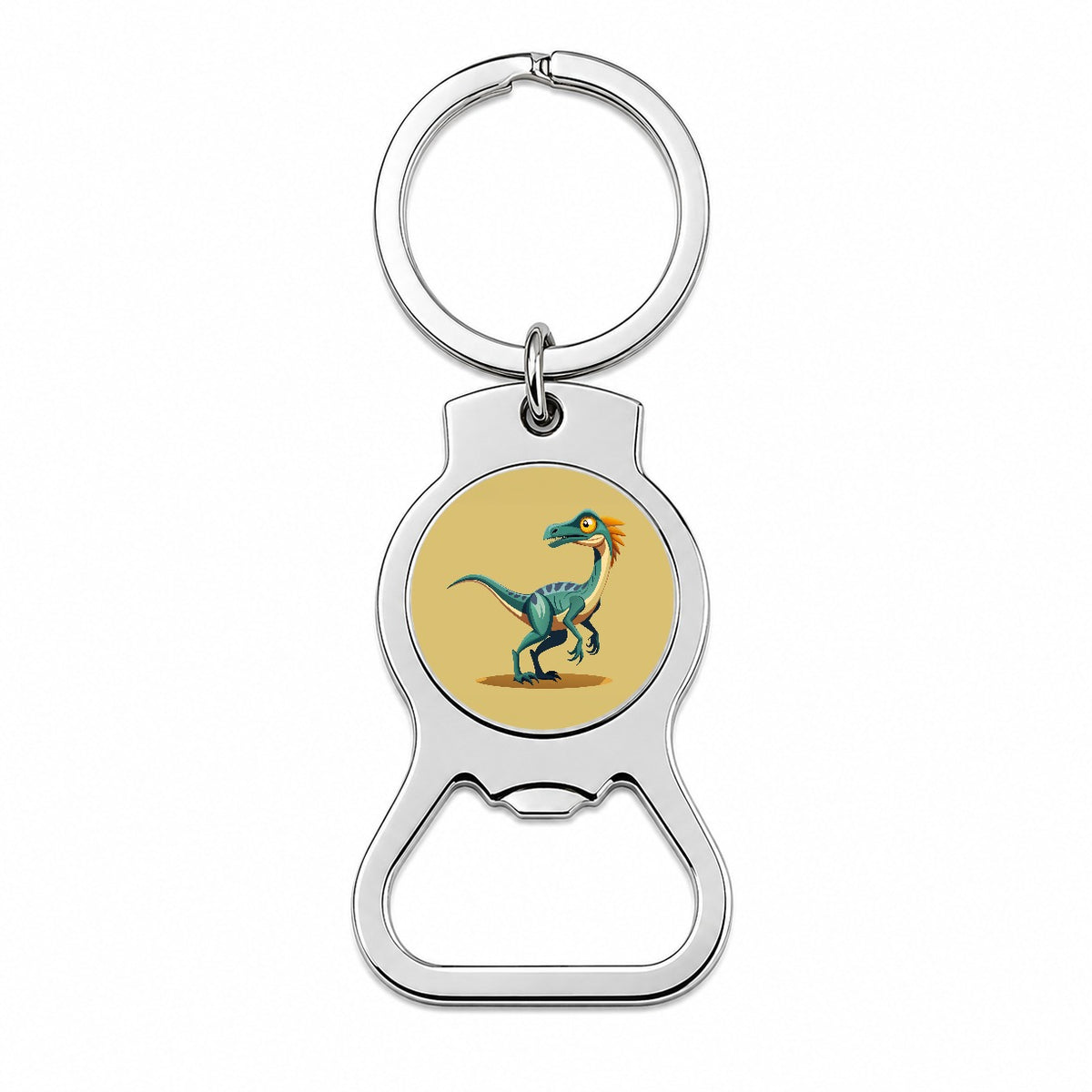 Troodon Dinosaur Bottle Opener Keychain