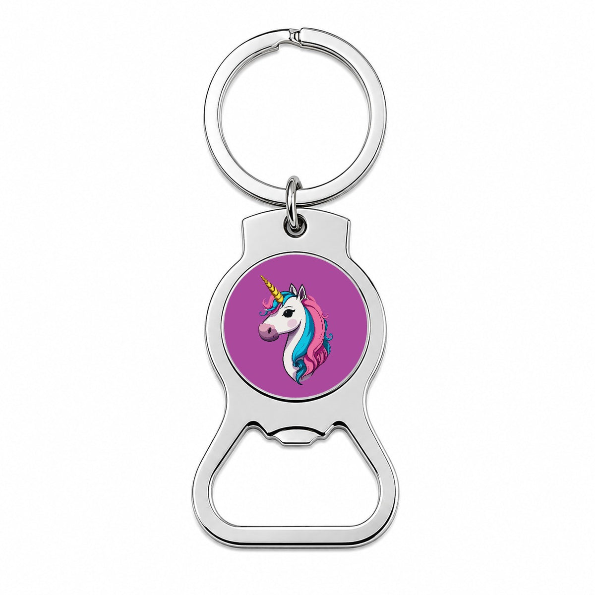 Unicorn Head Beautiful Bottle Opener Keychain