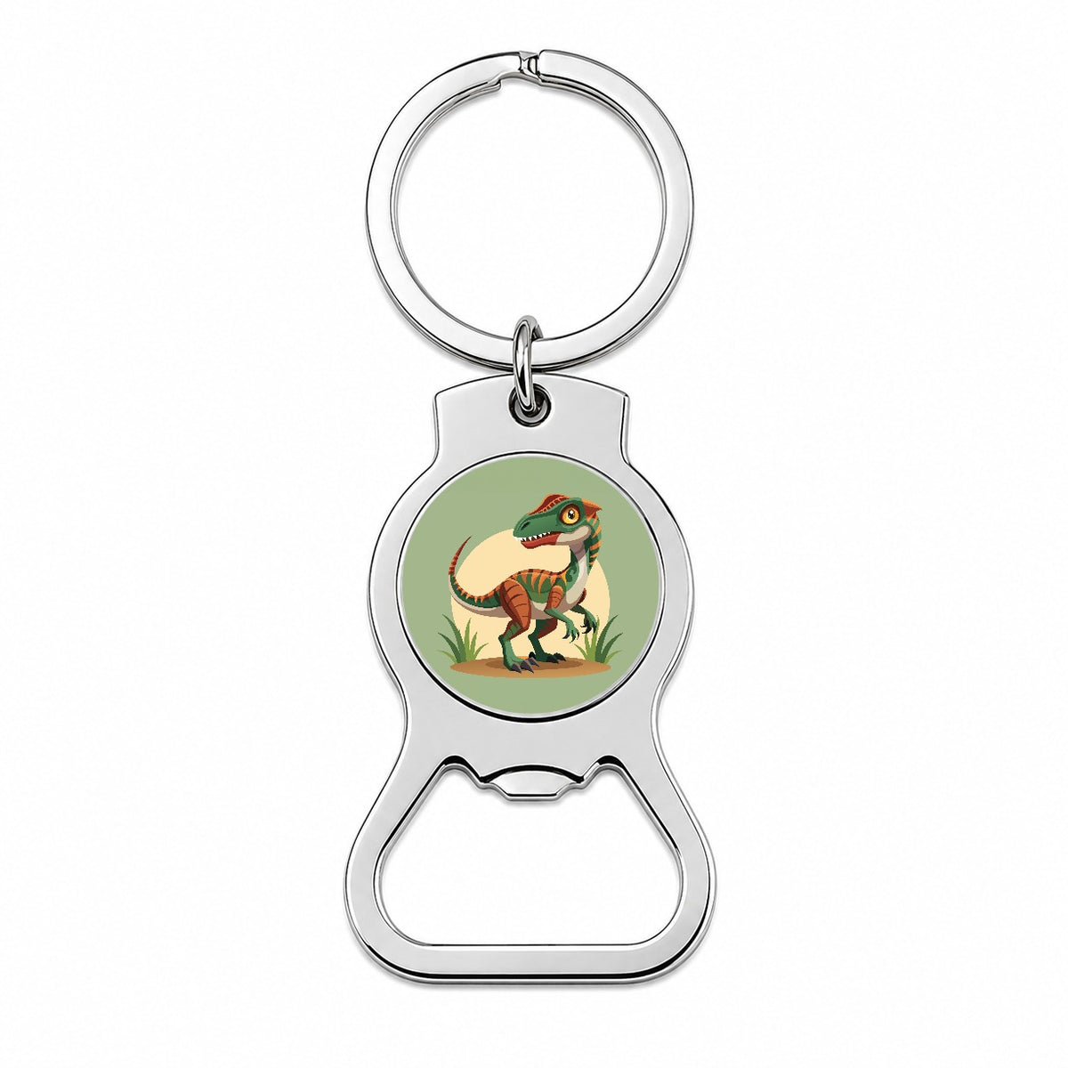 Velociraptor Dinosaur Bottle Opener Keychain