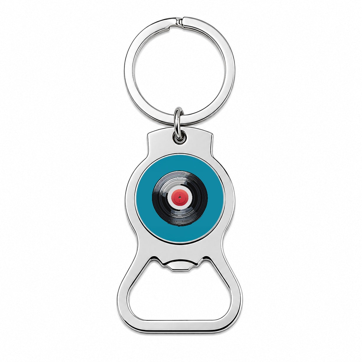Vinyl Record Music Retro Bottle Opener Keychain