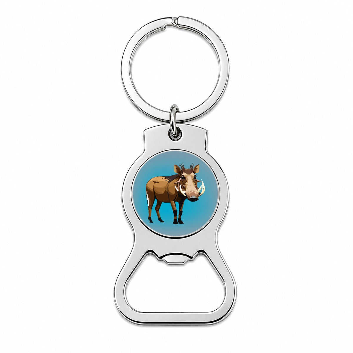 Warthog Pig Standing Bottle Opener Keychain