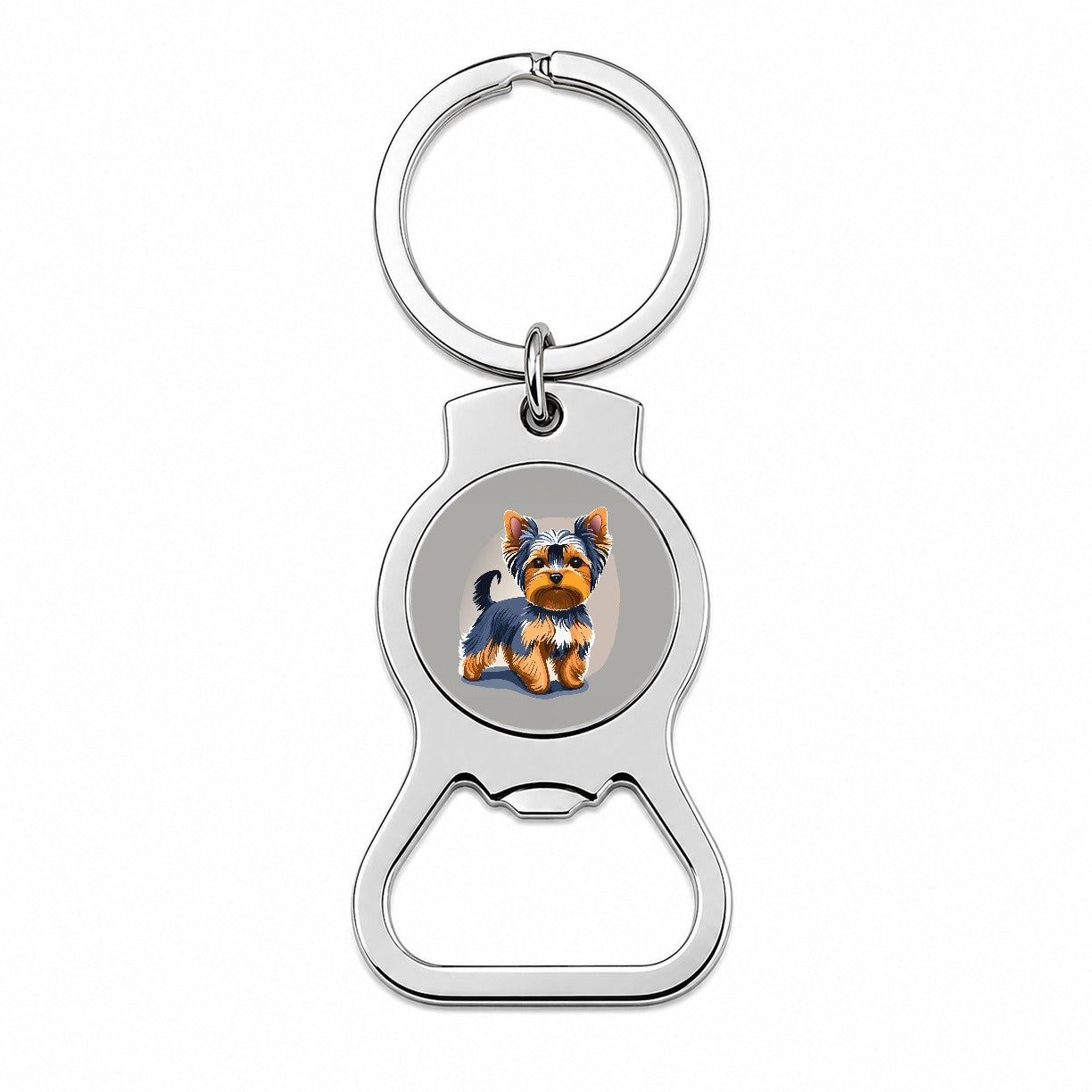 Yorkshire Terrier Dog Standing Bottle Opener Keychain