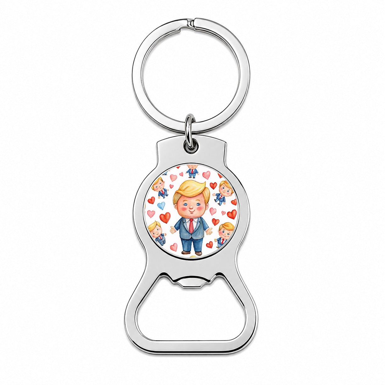 Cute Donald Trumps Hearts Bottle Opener Keychain