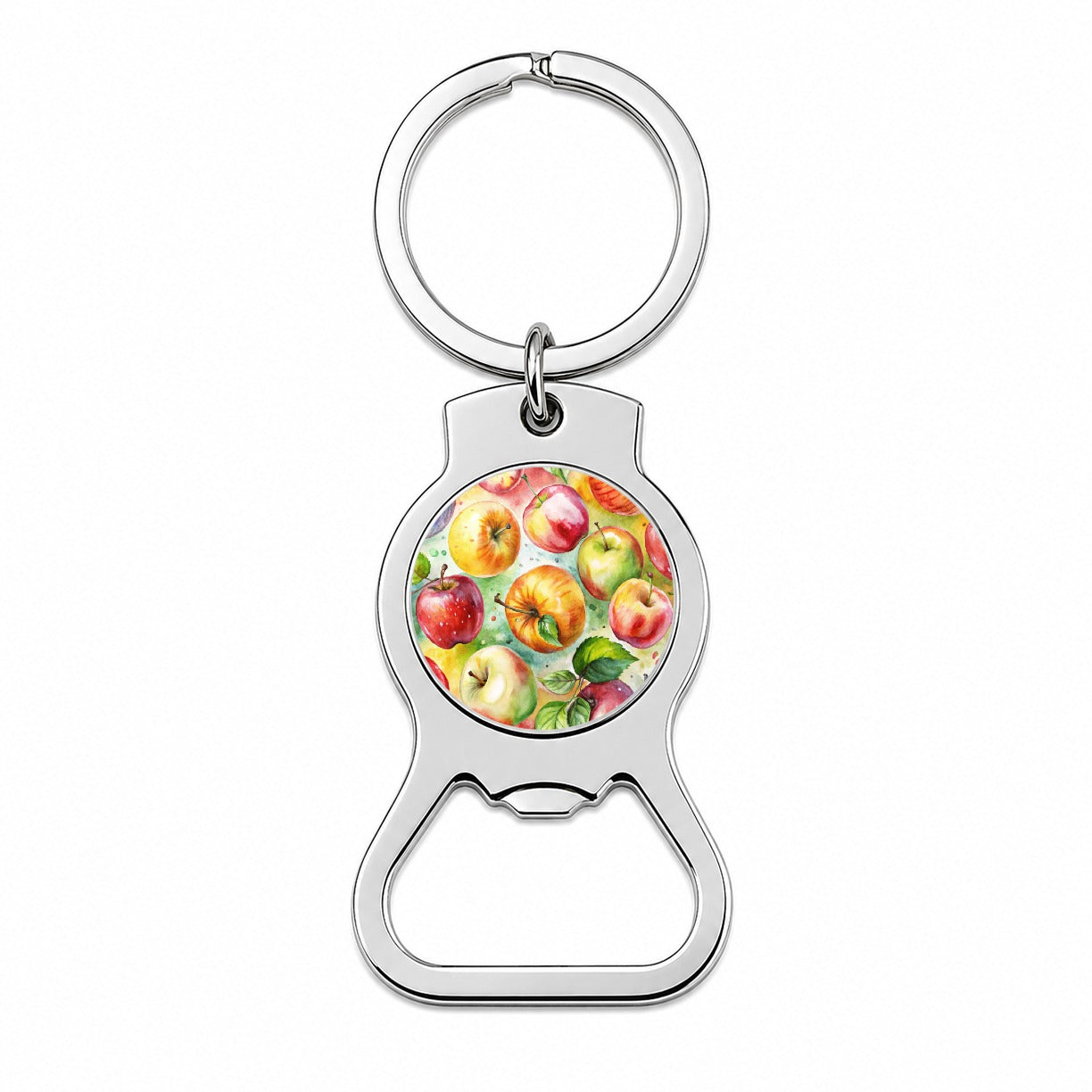 Apples Fruit Watercolor Bottle Opener Keychain