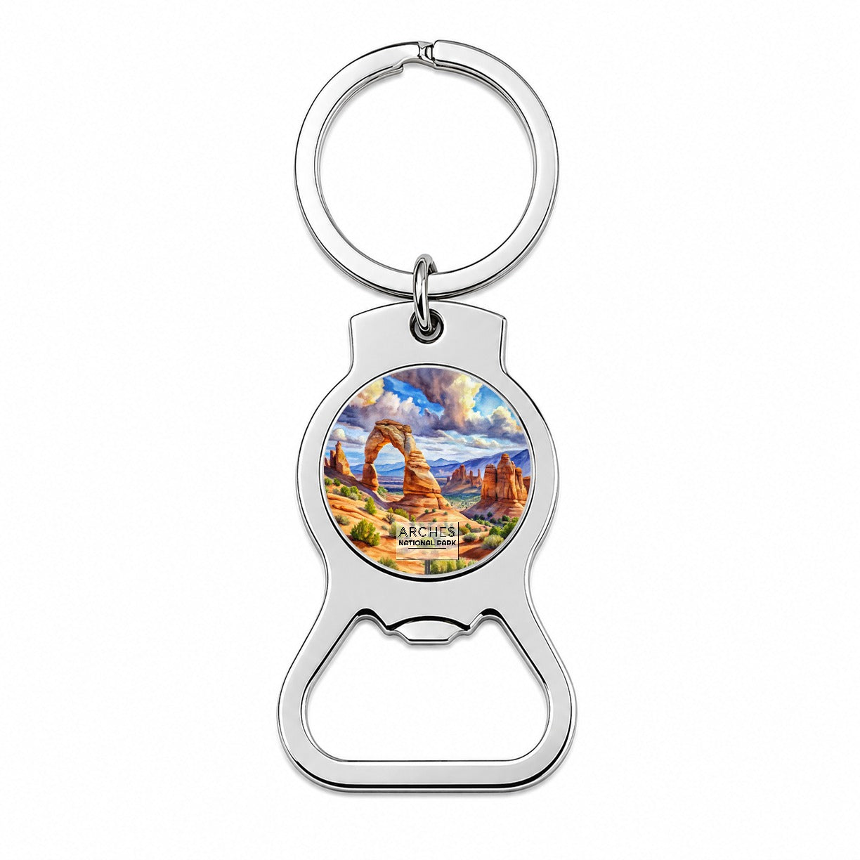 Arches National Park Utah Watercolor Bottle Opener Keychain