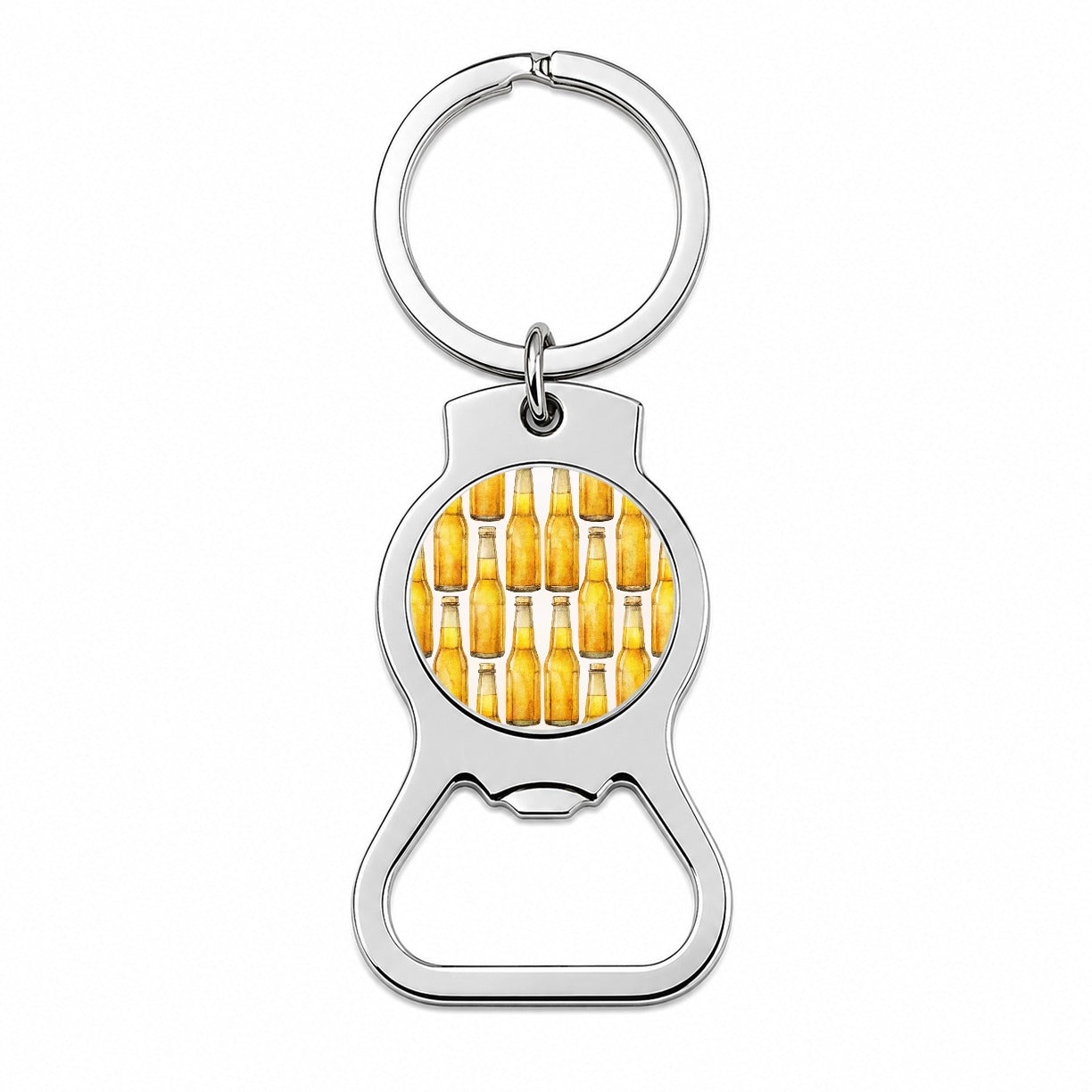 Bunch Of Beer Bottles Bottle Opener Keychain
