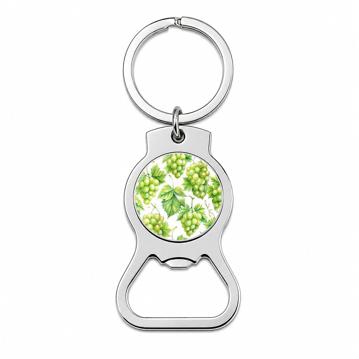 Bunches Of Green Grapes Bottle Opener Keychain