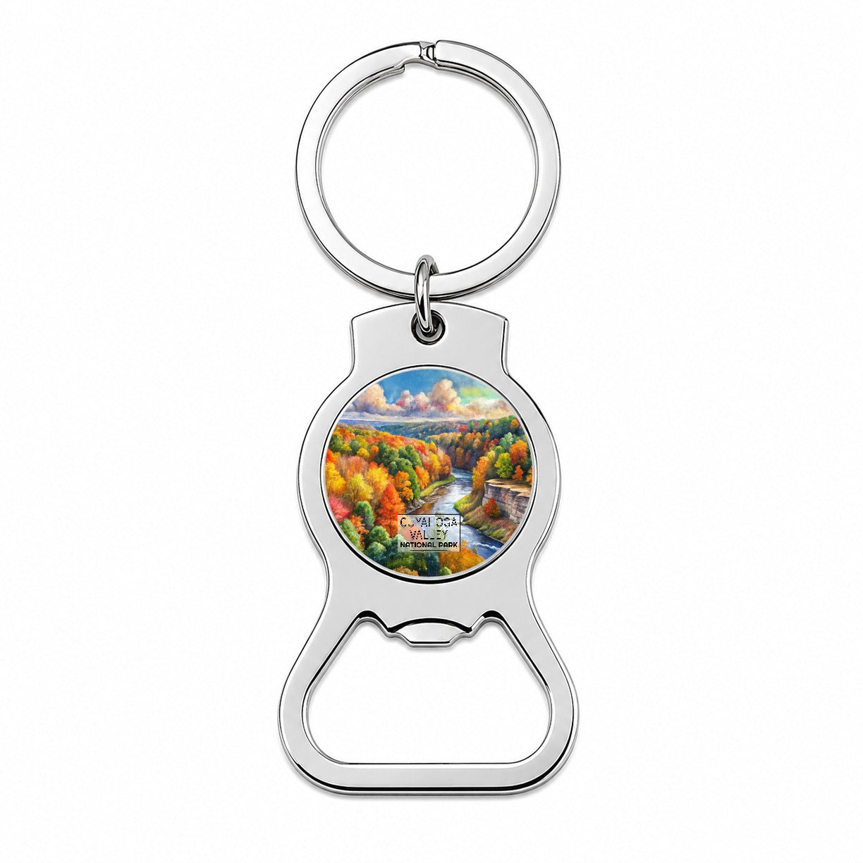 Cuyahoga Valley National Park Ohio Watercolor Bottle Opener Keychain
