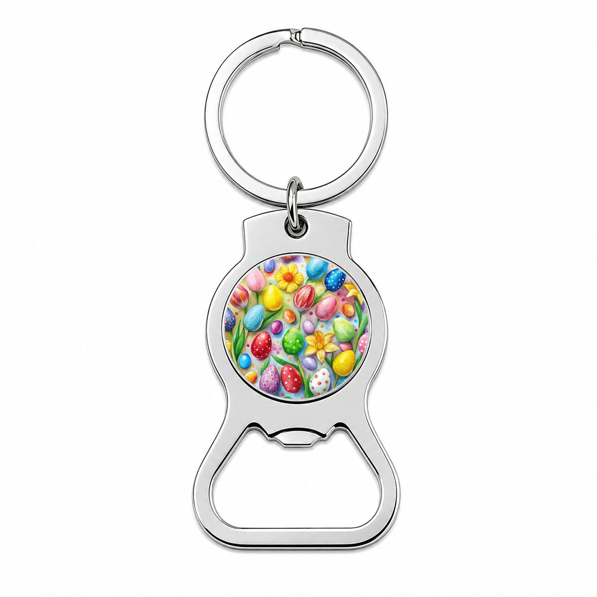 Easter Candy Eggs Flowers Bottle Opener Keychain