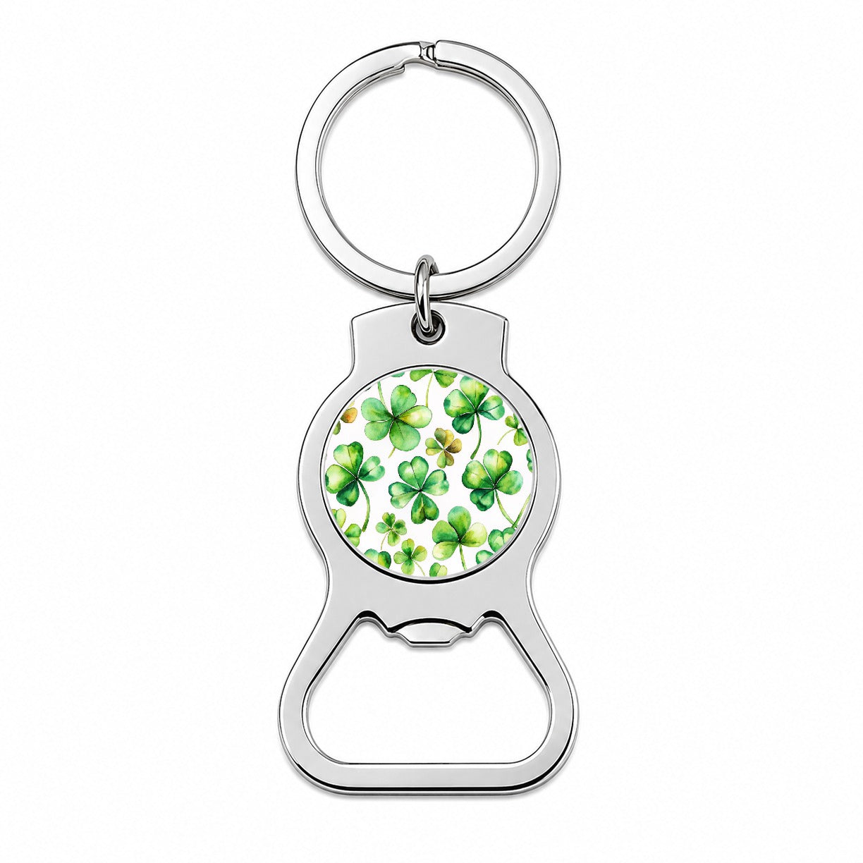 Four Leaf Clovers Ireland St. Patrick's Day Bottle Opener Keychain
