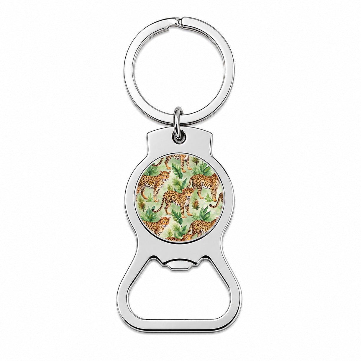 Lots Of Leopards Bottle Opener Keychain