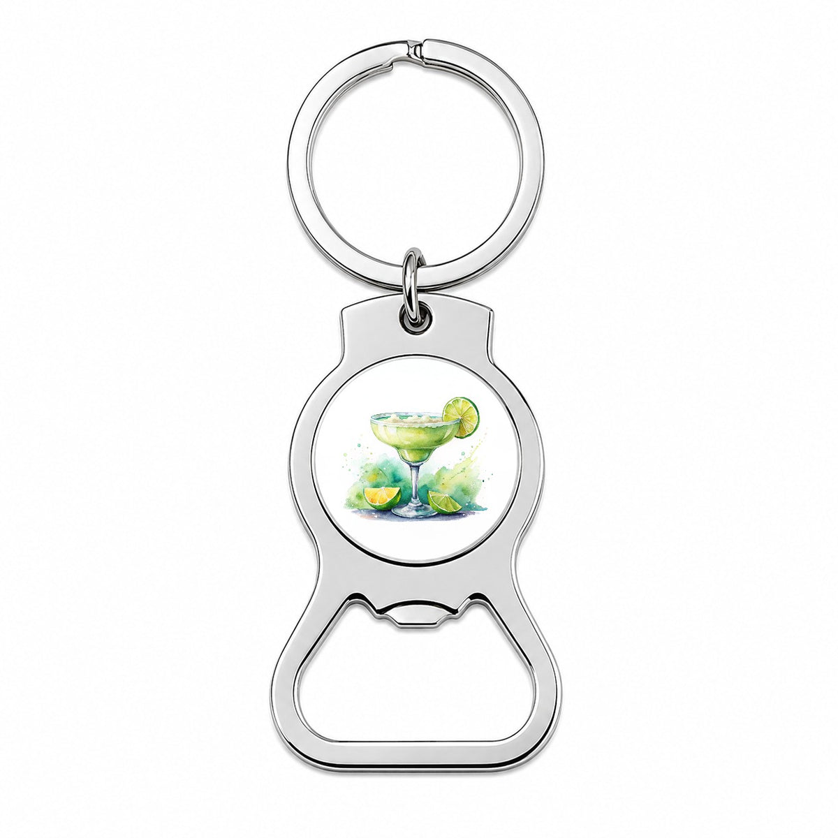 Margarita Green Drink Alcohol Bottle Opener Keychain