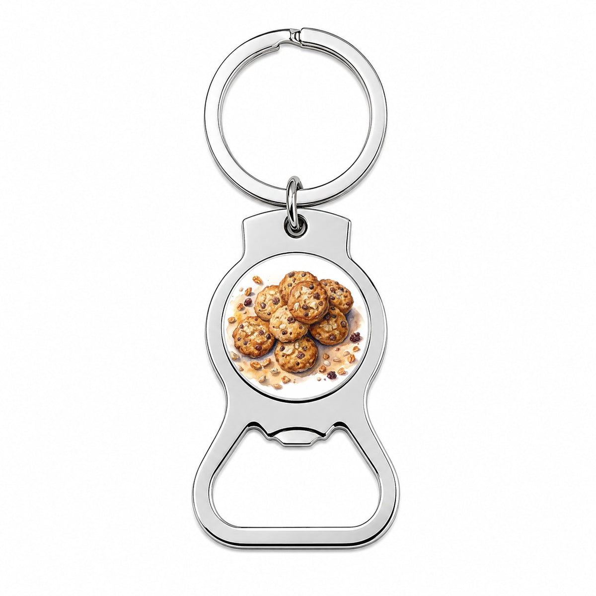 Oatmeal Raisin Cookies Bottle Opener Keychain