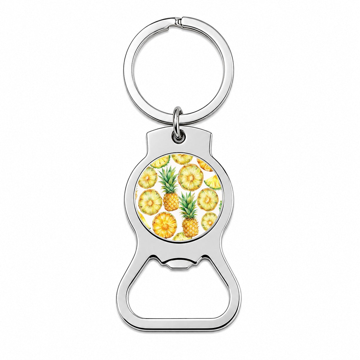 Pineapple Slices Fruit Bottle Opener Keychain