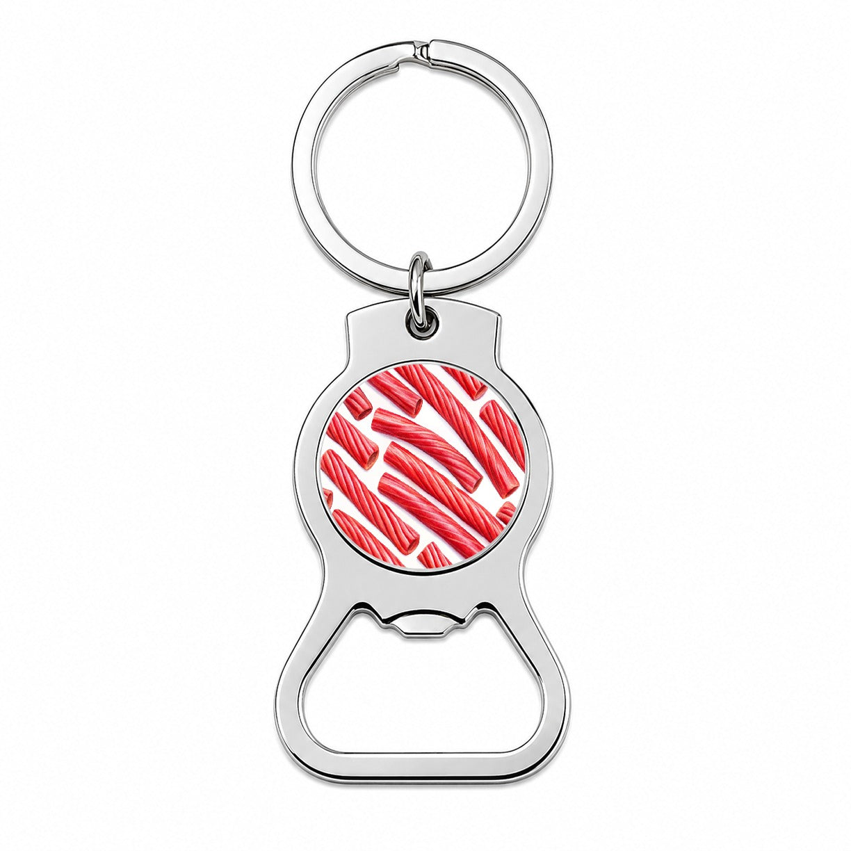 Red Licorice Bottle Opener Keychain