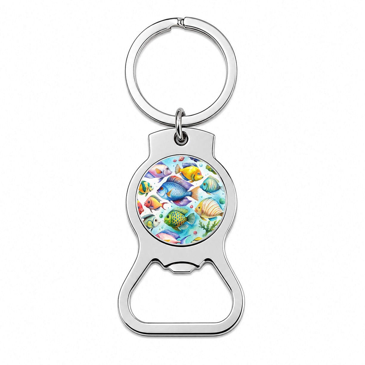 Tropical Fish Swimming Ocean Bottle Opener Keychain