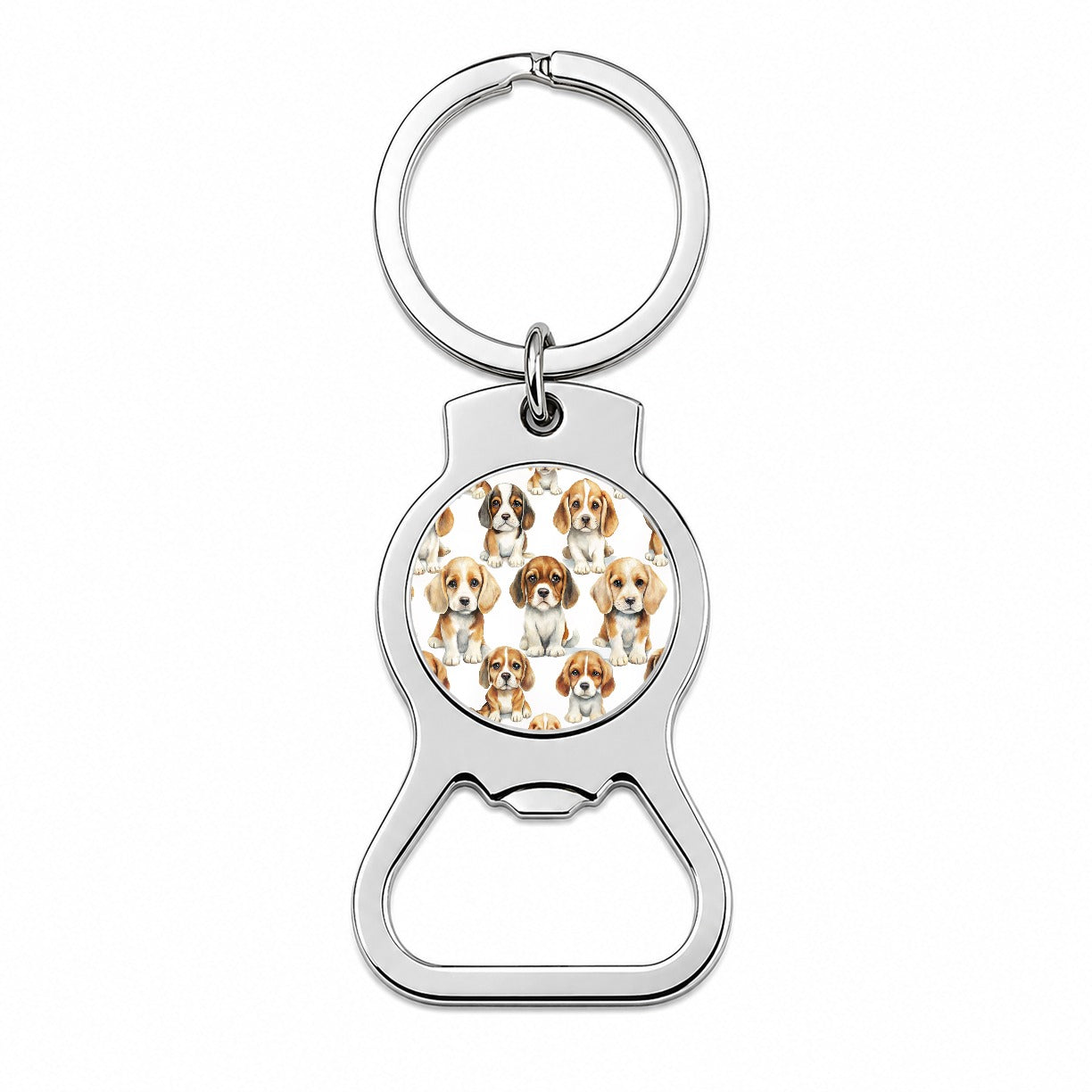 Adorable Puppies Dogs Bottle Opener Keychain