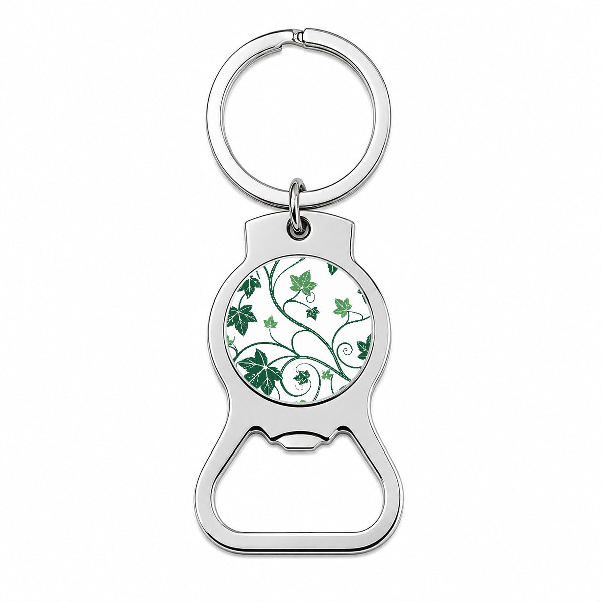 Green Ivy Vines Bottle Opener Keychain