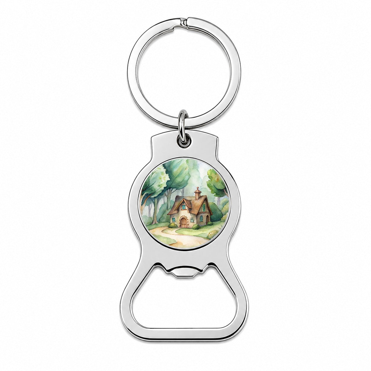 House Shire In The Woods Bottle Opener Keychain