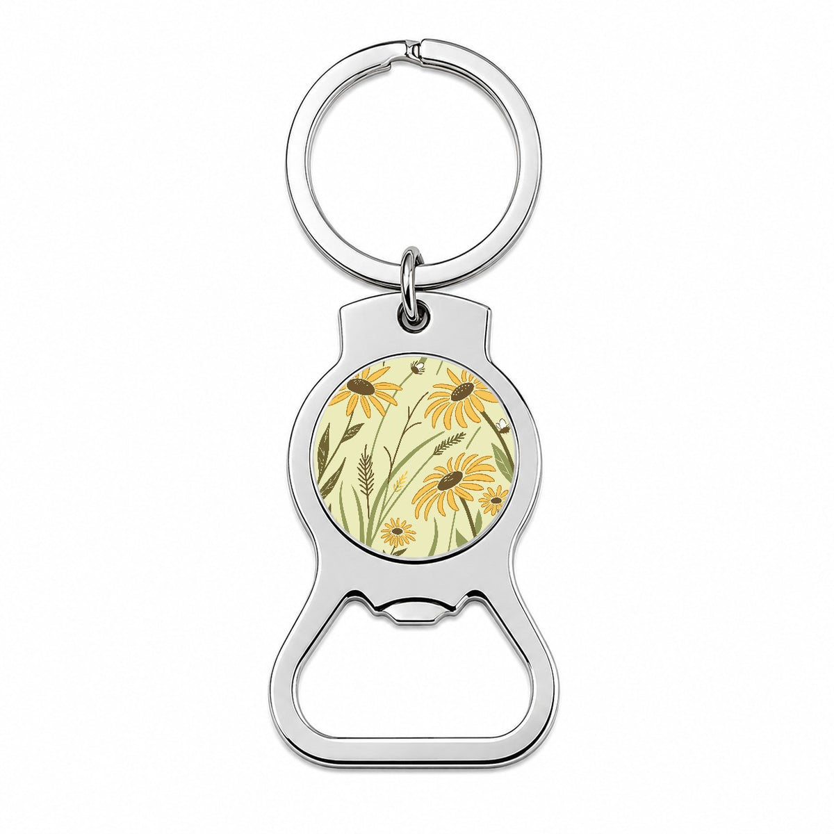 Lovely Sunflowers Bottle Opener Keychain