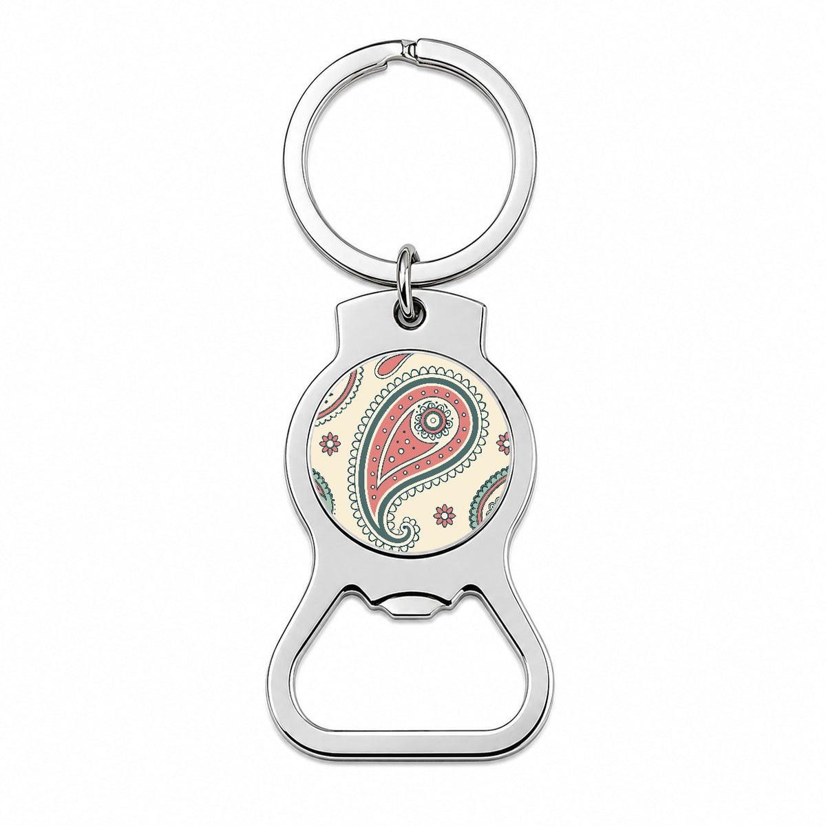 Paisley Pattern Bottle Opener Keychain