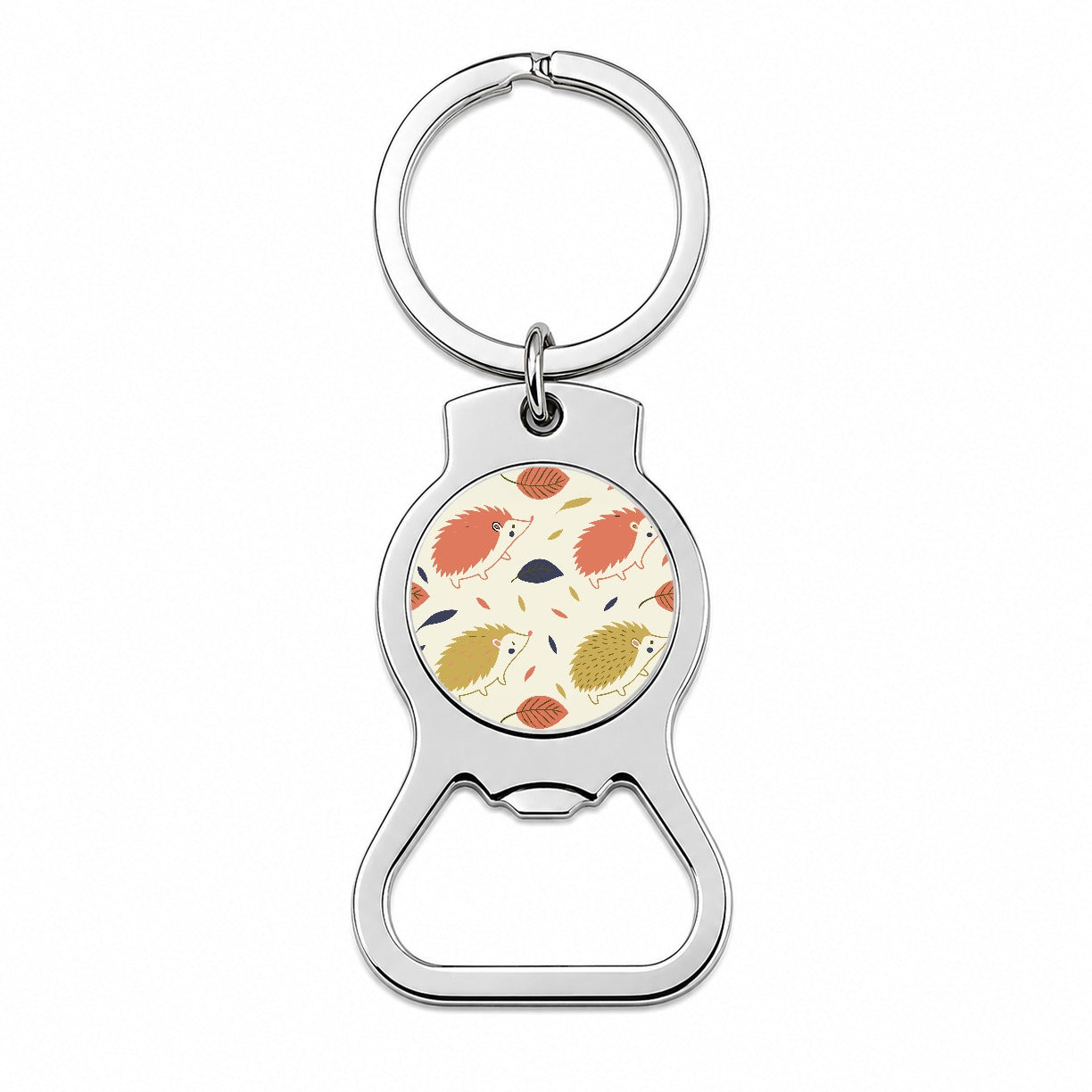 Scattered Hedgehogs Cute Bottle Opener Keychain