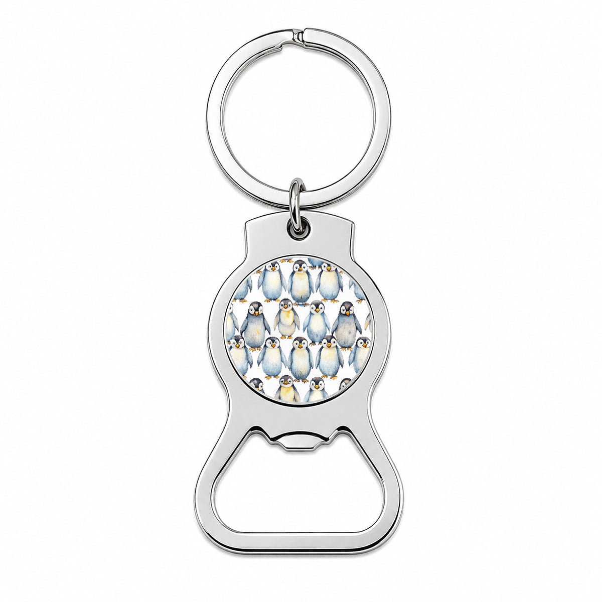 Sweet Emperor Penguins Bottle Opener Keychain