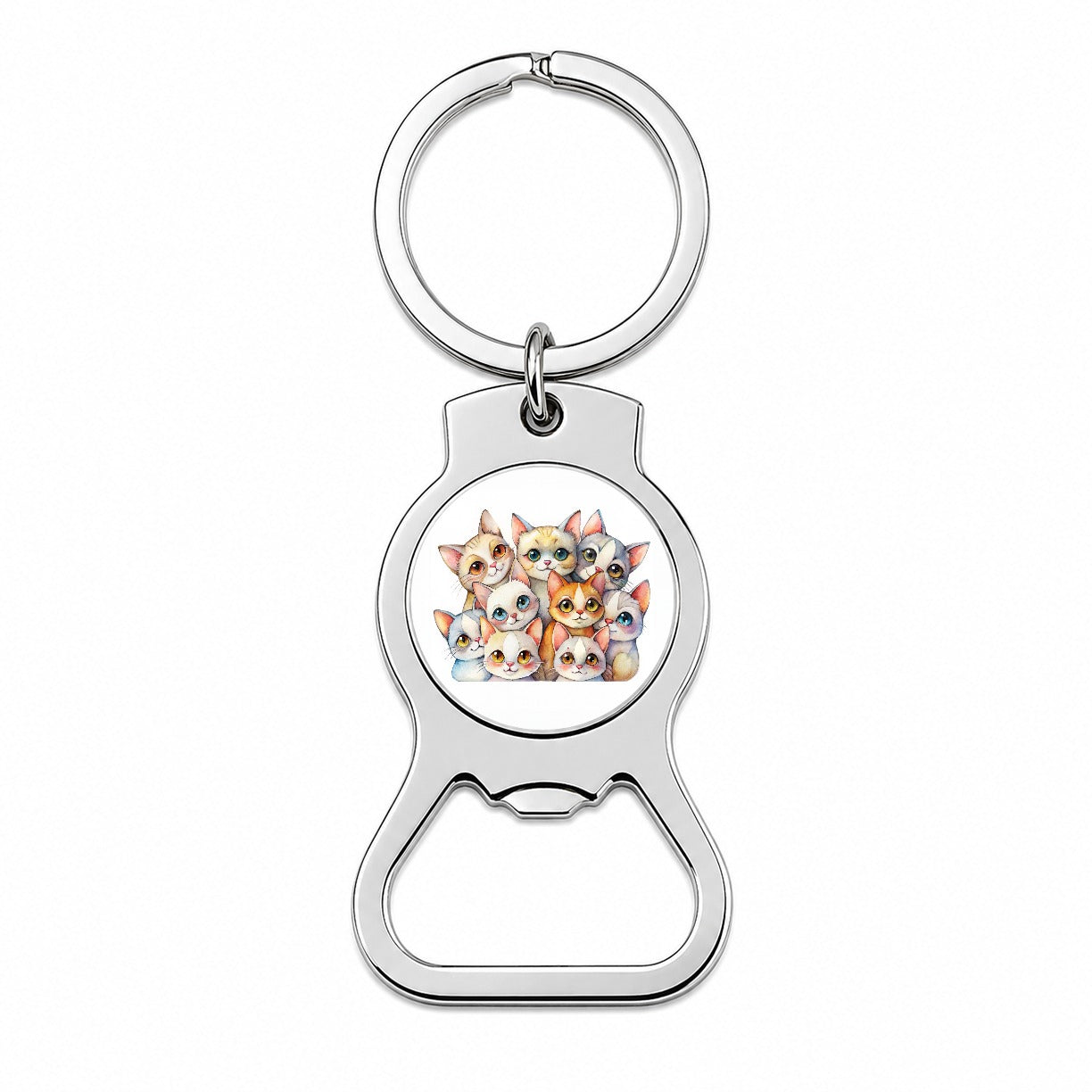 Sweet Khao Manee Cats Bottle Opener Keychain