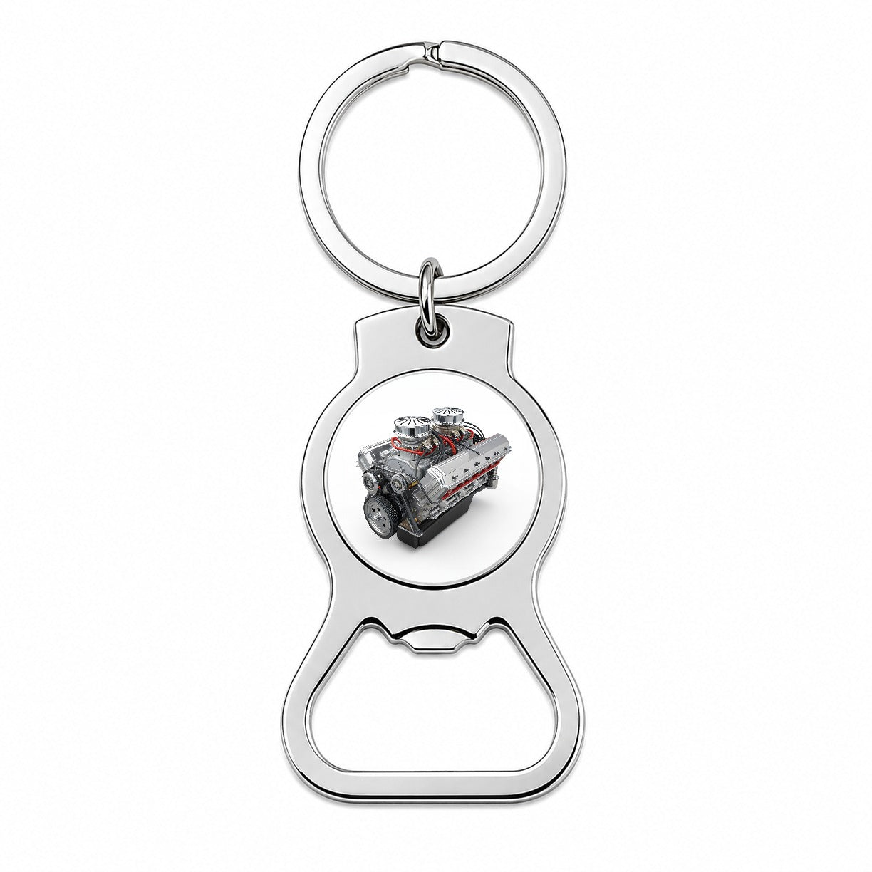 Classic V8 Muscle Car Engine Bottle Opener Keychain