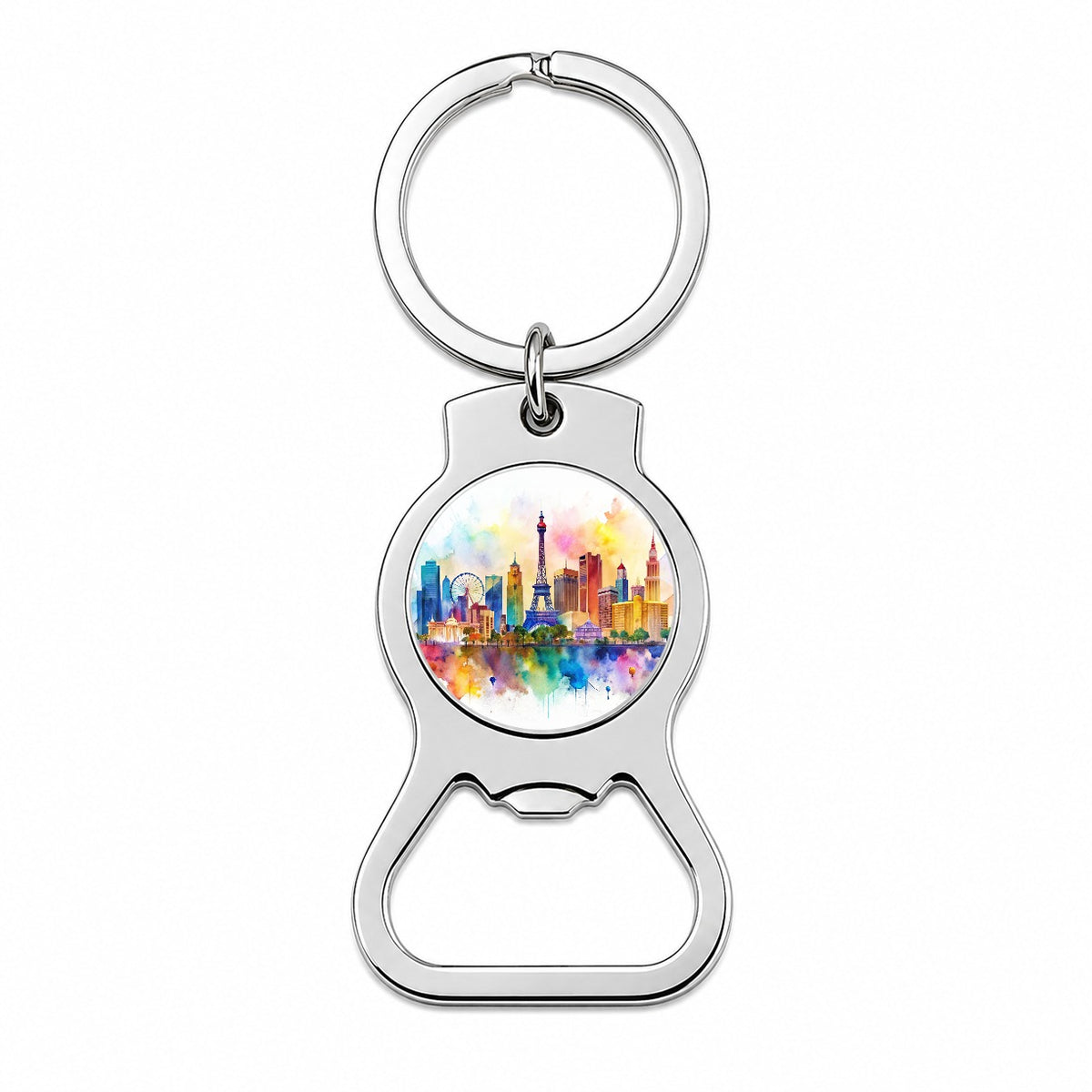 Las Vegas Nevada Watercolor Bottle Opener Keychain