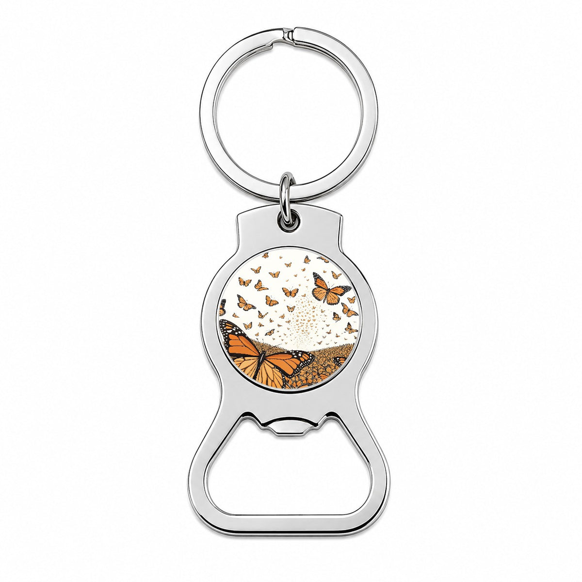 Monarch Butterflies Covering the Countryside Bottle Opener Keychain