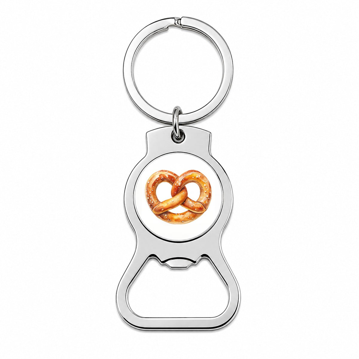 Pretzel Knot Oktoberfest Watercolor Bottle Opener Keychain