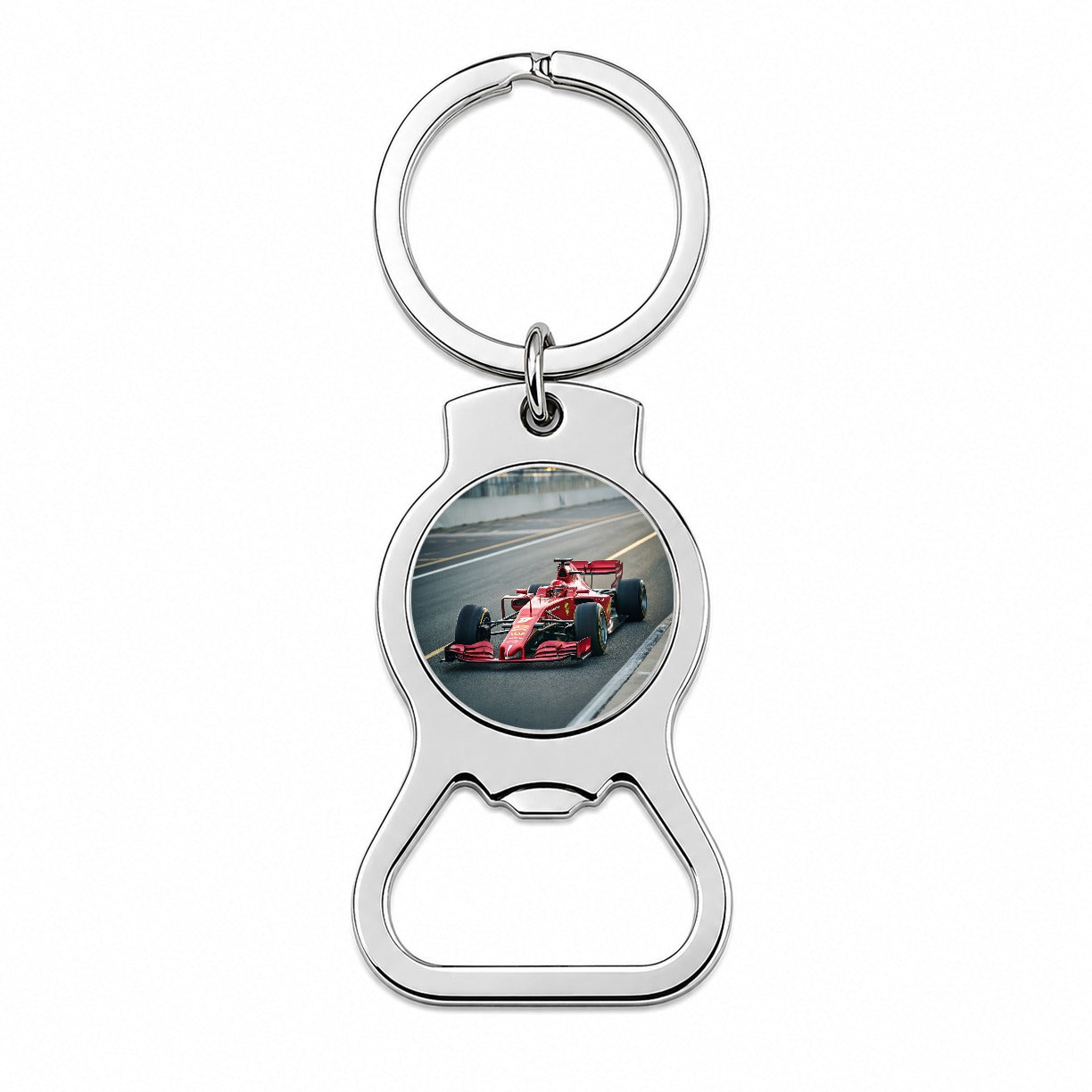 Red Racing Sports Car Bottle Opener Keychain